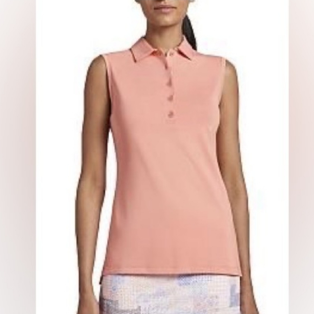 Peter Millar light peach golf polo (EUC) 🛍 HP 🛍